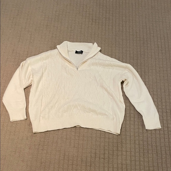 Cider Sweaters - Cider Cream Quarter Zip Sweater